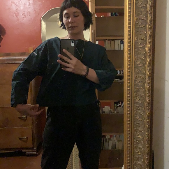 Uniqlo Crisp Poplin Cropped Boxy Top - Picture 3 of 5